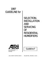 ARI Guideline F (1997)