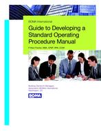 Guide to Developing a Standard Operating Procedure Manual