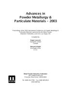 Advances in Powder Metallurgy &amp; Particulate Materials-2003